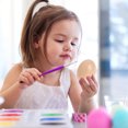 thumbnail image 1 of Huevo de Pascua de madera maciza para niños hecho a mano Ehuebsd juguete suministros de fiesta para el hogar 4 piezas, 1 of 7