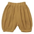 thumbnail image 3 of Nyeemya Infant Baby Girls Boys Soft Cotton Linen Shorts Bloomers Toddler Summer Breathable Loose Ginger 100, 3 of 5