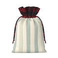 thumbnail image 3 of Color Matching Linen Bundle Mouth Gift Bag Can Be Used For Daily Small Items Palegreen Stripe Hand-Drawn Sketch_4 Small, 3 of 8