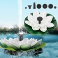 thumbnail image 4 of Naxoaeo Solar Fountain Pump with Lotus Leaf, Solar Powered Fountain, Free Standing Floating Solar Bird Bath Fountain Bird Feeder Gardening Supplies for Pond, Pool, Outdoor, 4 of 7