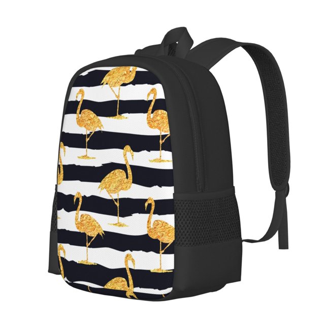 Balery Gold Flamingo Mochila para hombre y mujer - Tela Oxford 600D resistente - Gran capacidad, resistente al agua, ideal para la escuela, viajes y senderismo