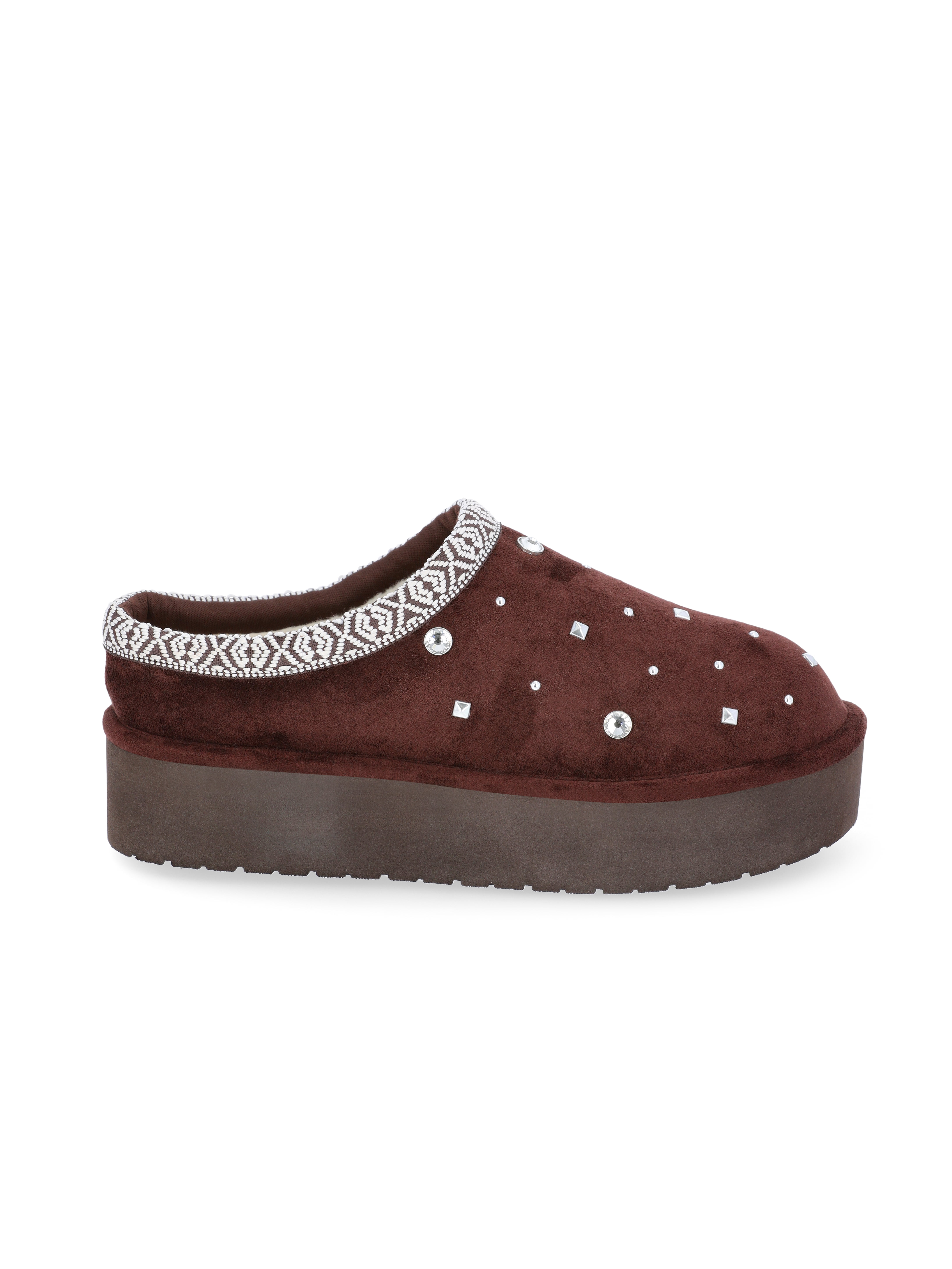 Madden NYC Women's Platform Faux Fur Lined Slip On Mules
