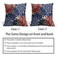 thumbnail image 6 of 4th of July Patriotic Pillow Covers 18x18 Set of 2 Red Navy Blue Black Dahlia Floral Decorative Outdoor Pillowcases Modern Art Flower Farmhouse Throw Cushion Case Decor for Couch Sofa Bed, 6 of 6