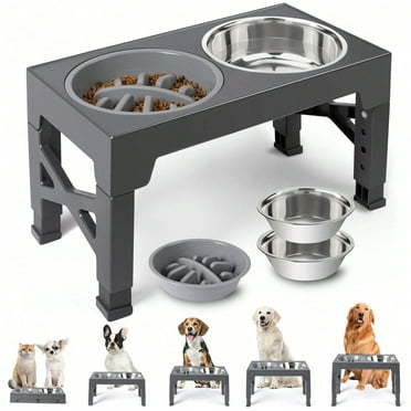 Wall Mounted Elevated Dog Bowl – Adjustable Height Stainless Steel Feeder For Small & Medium Dogs & Cats