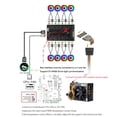 thumbnail image 2 of Ventilador de refrigeración 3 en 1 Hub 5V 3PIN ARGB Magnético Dual 10 Way SATA Power para PC Case, 2 of 9