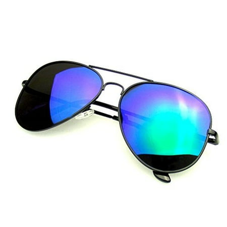 Polarized Gold Mirror - Emblem Eyewear - Full Mirror Flash Mirror Polarized Aviator Sunglasses