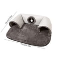 thumbnail image 3 of Cama túnel para gatos en forma de U, poliéster gris 55x75cm • Pasaje de escondite lavable con juguete colgado • Casa de juegos plegable plegable interior exterior, 3 of 7