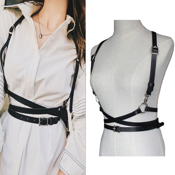 Ladies Suspender Waist Cincher Harness Style Belt with Adjustable Buckle Streetwear Body Shaper for Skirt Jeans Waistband