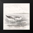 thumbnail image 2 of Swatland, Sally 15x15 Black Modern Framed Museum Art Print Titled - Sand Piper I, 2 of 5