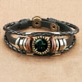 thumbnail image 1 of Fiudx Pulsera Del Zodíaco, Brazalete de Cuero Estilo Punk, Pulsera de Aleación y Temática de Constelaciones, Diseño de Cuerda Tejida a Mano, Ideal para Regalo de Cumpleaños, para Hombres y Mujeres, P, 1 of 2