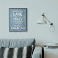 thumbnail image 5 of Stupell Industries Parade Crazy Funny Lake Party Blue Wood Texture Word Design Graphic Art Black Framed Art Print Wall Art, 24x30, by Susan Ball, 5 of 7