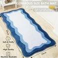 thumbnail image 7 of Microfiber Scalloped Bath Rug Non Slip Absorbent Bathroom Rugs Scalloped Bath Mat Cute Preppy Bath Mat for Bathroom Bathtub Shower Floor Carpet Accessories - 50*80cm, 7 of 7