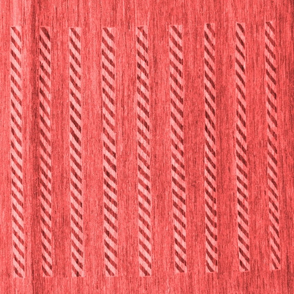 Ahgly Company Indoor Square Abstract Red Modern Area Rugs, 8' Square