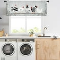 thumbnail image 6 of Rooster Chicken Kitchen Curtain Valance 54W x 18H Rod Pocket Vintage Farmhouse Rustic Retro Farm Country Rural Window Treatment for Living Room Bedroom Bathroom, 6 of 6