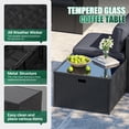 thumbnail image 3 of Clouddwell 12-Piece Patio Furniture Set With Fire Table On Sale, Black Rattan Wicker Outdoor Sectional Sofa Couch with Table Patio Conversation Set for Lawn& Backyard, Gray, 3 of 7