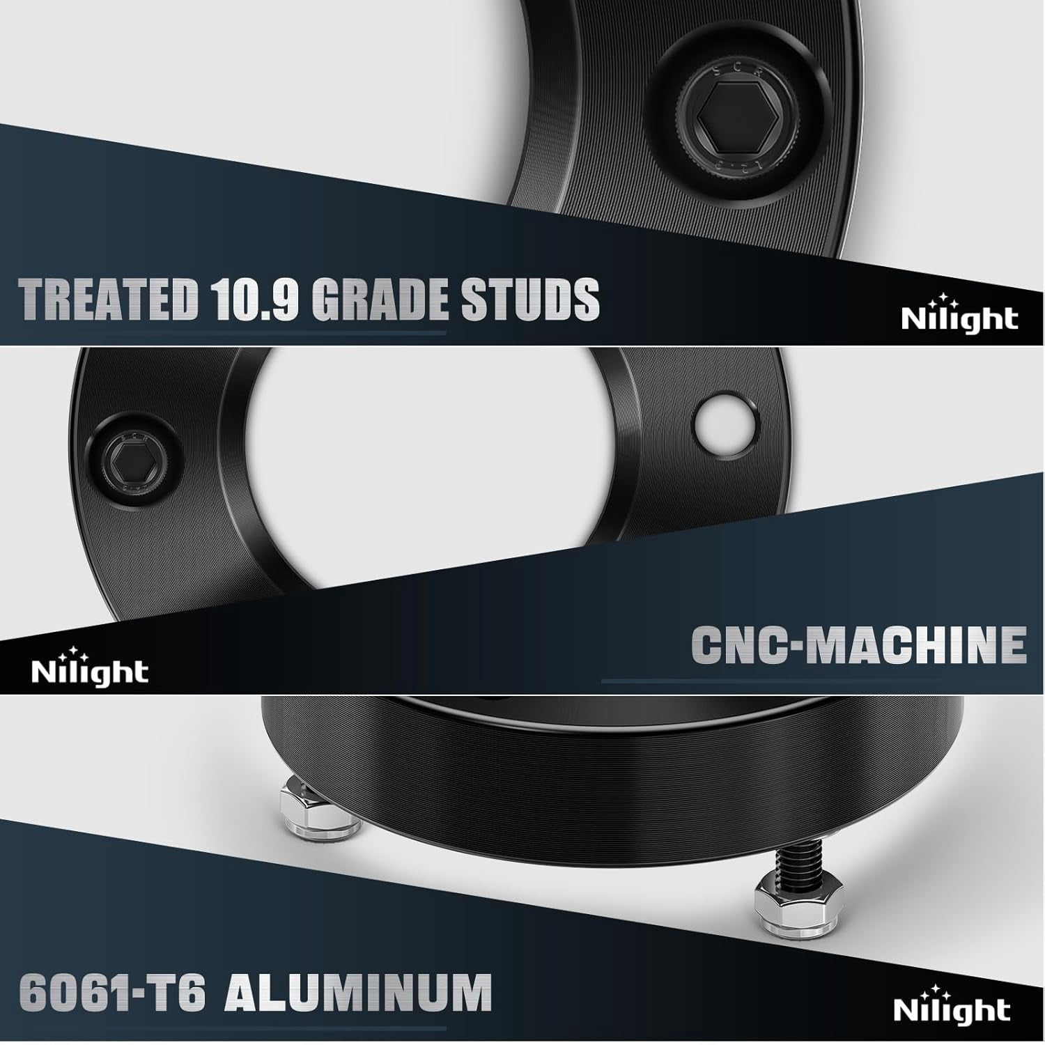 Nilight 3" Leveling Kit for Tacoma 2005-2023/4Runner 2003-2023/FJ Cruiser 2007 2008 2009 2010 2011 2012 2013 2014 2015 Front Raise Suspension Strut Spacers