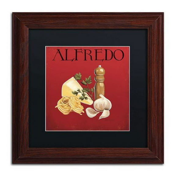 Trademark Fine Art "Italian Cuisine III" Canvas Art by Marco Fabiano Black Mat, Wood Frame