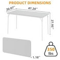 thumbnail image 2 of Huloretions Portable Folding Table,Indoor Outdoor Folding Dining Table,Rectangle Card Table With Sturdy Metal Frame,PU Leather Upholstered Foldable Table For Dining Room Office Camping, 2 of 5