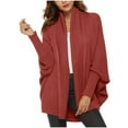 thumbnail image 1 of Cárdigan para mujer Cárdigan con frente abierto Suéteres Moda Camiseta de manga larga Suéter de otoño Blusa sólida Tops Odeerbi  ODB-5, 1 of 8