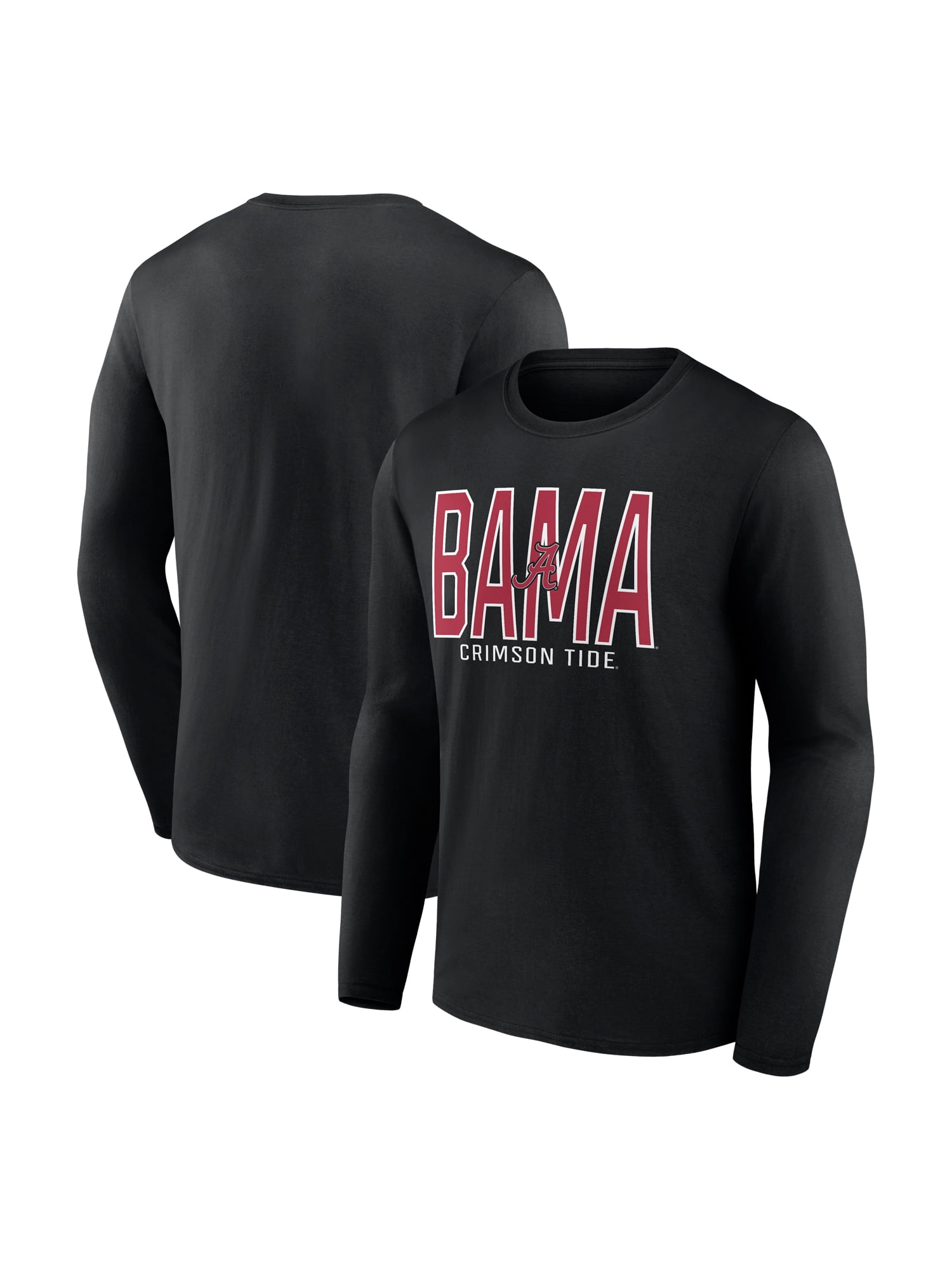 NCAA Alabama Crimson Tide Men's Cotton Black Long Sleeve T-Shirt