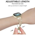 thumbnail image 4 of Wearlizer Fitbit Versa 3 / Sense Bands for Women, Dressy Metal Replacement Wristbands Strap Accessories Bling Rhinestone Strap Bangle Watch Band for Versa 3 /Sense(Gold), 4 of 6