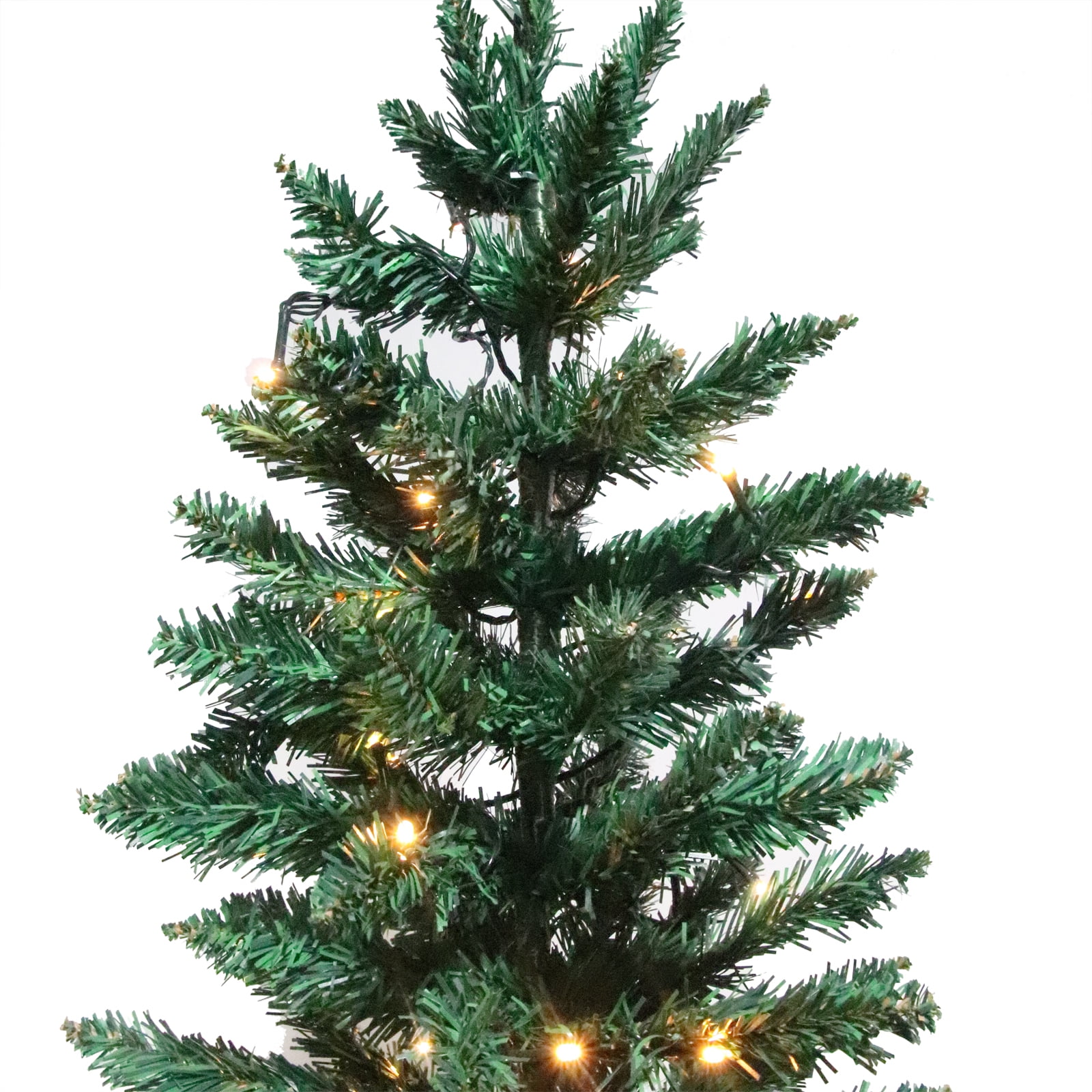 Kepooman 6.5FT Pre-Lit Pine Pencil Artificial Christmas Tree with Stand, Pointed Pen Holder Xmas Tree with Fiber Optics for Home Office Party Decor, Green Kepooman 6.5FT Pre-Lit Pine Pencil Artificial Christmas Tree with Stand, Pointed Pen Holder Xmas Tree with Fiber Optics for Home Office Party Decor, Green
