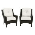 thumbnail image 5 of COOS BAY Stone Harbor Set of 2 Brown Wicker Deep Seat Patio Dining Chairs Outdoor Lounge Chairs with Beige Olefin Cushion, 5 of 9