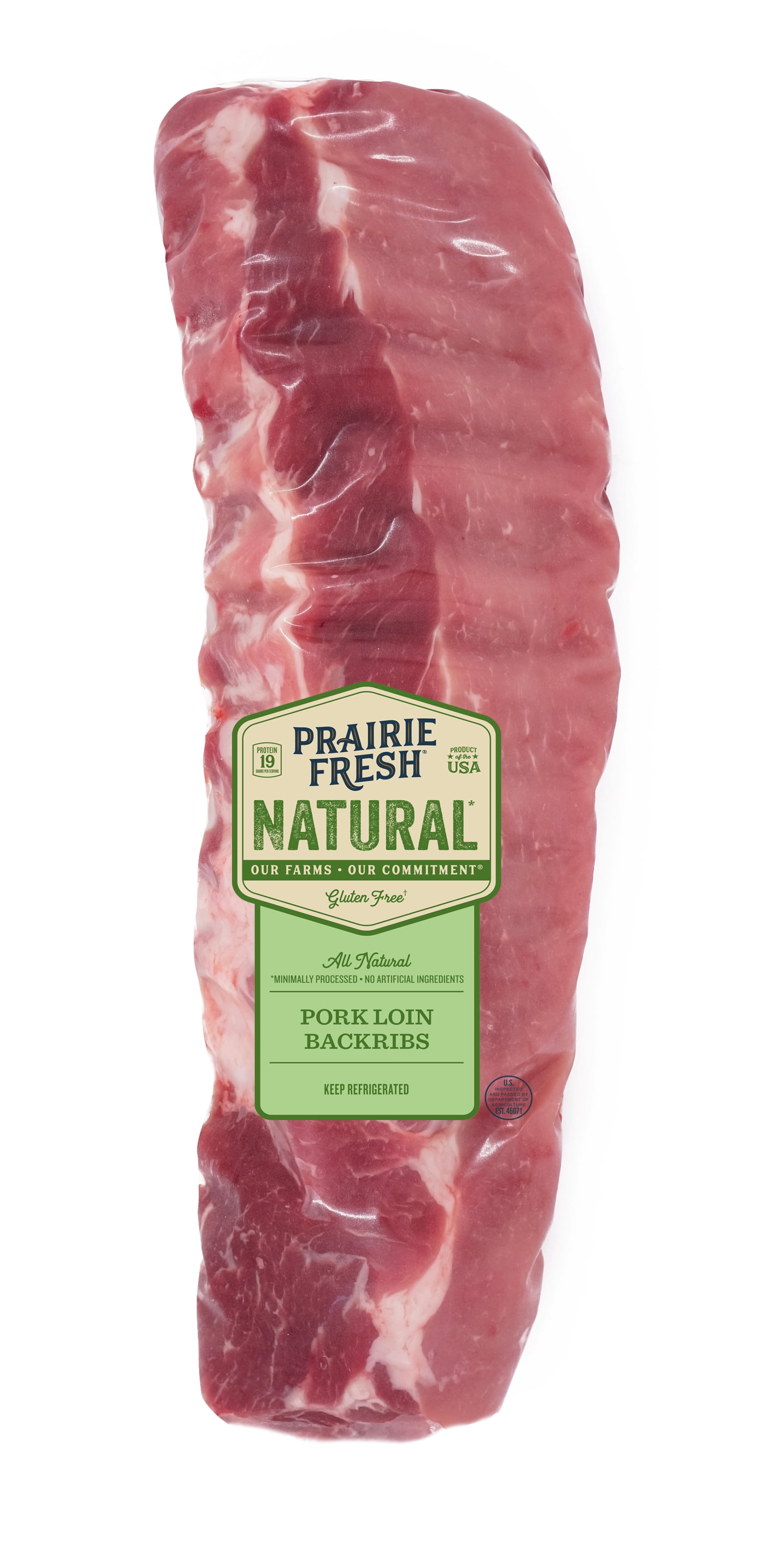 Prairie Fresh Natural Fresh Pork Loin Backribs, 2.4-3.8 lb