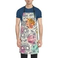 thumbnail image 2 of Bingfone Skull And Flowers Apron Gifts For Men, Women Professional Grade Chef Apron For Kitchen,Bbq & Grill, 2 of 8