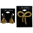 thumbnail image 2 of Mi Amore Bow and Knot Convertible Necklace Pendant Pin-Earring-Set Gold-Tone, 2 of 2