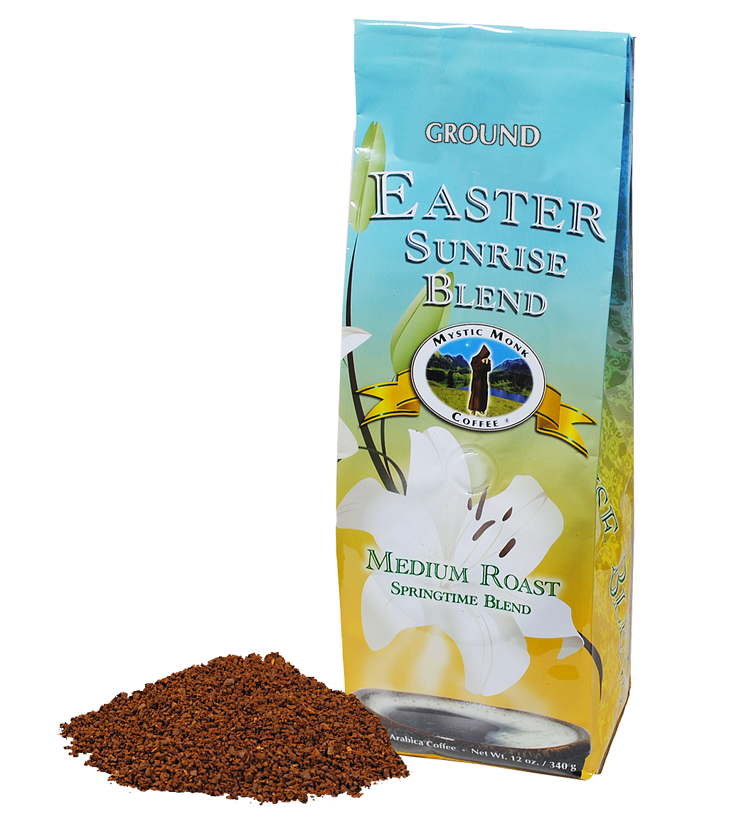 Mystic Monk Coffee Easter Sunrise Blend Mild Roast Ground Coffee