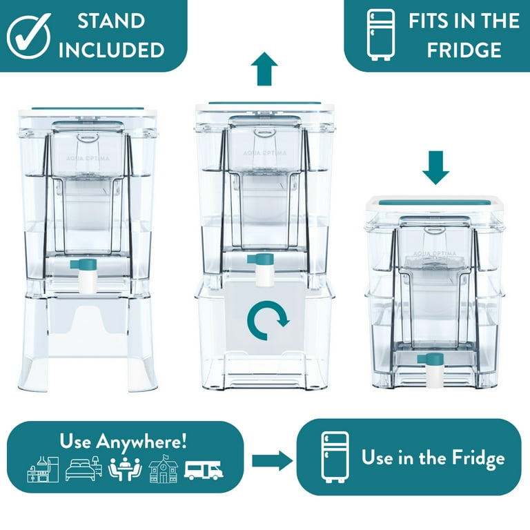 Perfect Pour XL 35 Cup Water Filter Dispenser by Aqua Optima