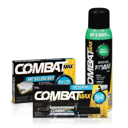 Combat Max Ant Control Products - Ant Killing Bait, Gel, and Quick Kill Foam (Best Product To Kill Ants)