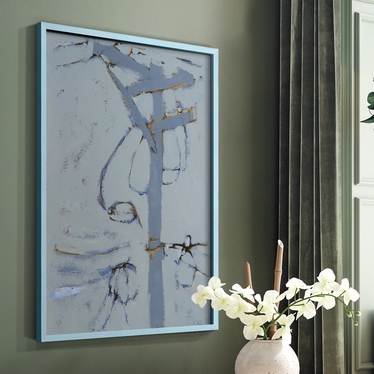 Wires VI Framed Print - Solid Wood in Single Picture Frame Solid Wood 2 Framed Print
