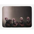 thumbnail image 1 of Wizard Bath Mat, Bloody Faces with Bandage of Screaming Zombie Looks Scary Spooky Dark Art Pattern, Non-Slip Plush Mat Bathroom Kitchen Laundry Room Decor, 29.5 X 17.5 Inches, Black, Ambesonne, 1 of 2