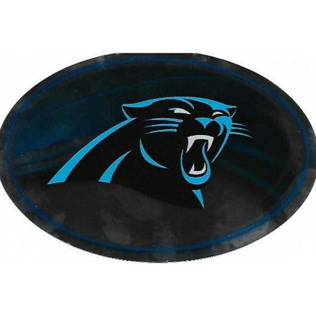 Carolina Panthers Autocollant Ovale Découpé Chrome