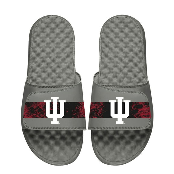 Men's ISlide Gray Indiana Hoosiers Distressed Slide Sandals