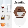 thumbnail image 5 of Leather Coasters with Heat-resistant for Drinks, Coffee Cafe Cup -标题2 Hexagon, 5 of 5