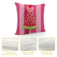 thumbnail image 4 of Super Soft Throw Pillow Covers Decorative Summer Fruits Theme Pink Cartoon Watermelon Square Cushion Cover Throw Pillow Case for Home Live Room (Pink Cartoon Watermelon), 4 of 5