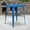 Blue, variant on Emma + Oliver Commercial Grade 31.5" Square Black Metal Indoor-Outdoor Bar Height Table