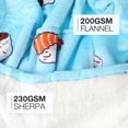 thumbnail image 6 of Livhil Huge Wearable Blanket Hoodie, Oversized Sherpa Blanket Hoodie Sweatshirt for Women Men Adults, Super Warm, Cozy, Soft and Fuzzy Hoodie Blanket (Custom Sushi), 6 of 7