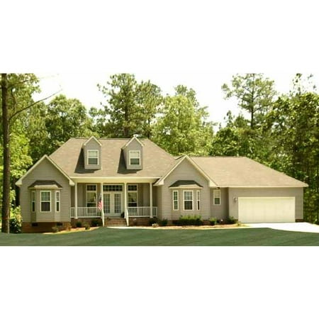 TheHouseDesigners-3844 Construction-Ready Country House Plan with Slab Foundation (5 Printed