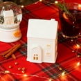 thumbnail image 4 of 1Pcs Ceramic Christmas Village Set,Christmas Village,White Village Houses for Xmas Winter Holiday Fireplace Tabletop Decor(#016), 4 of 6