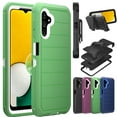 thumbnail image 5 of NIFFPD Samsung Galaxy A13 5G Case with Screen Protector (Anti Spy Privacy) Tough Rugged Shockproof Protective Phone Case for Galaxy A13 5G Green&White, 5 of 6