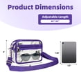 thumbnail image 3 of Gynky Clear Crossbody Bag for Stadium Events, Transparent Purse Bag for Concerts Sports, 3 of 8