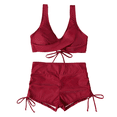 thumbnail image 2 of Women's Bikini Set Printed Two Piece Fashion Sexy Swimsuit with Removable Bra Pads No Underwire for Beach Vacation,Red,S, 2 of 5