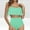E_Green, variant on MGDXOX Womens Layered Ruffle Bikini High Waisted Solid Bikini Set Spaghetti Bandeau Swimsuit Two Piece Fashion Bathing Suit Black M