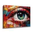 thumbnail image 2 of Colorful Eye Abstract Picture Of The Eye Painting Canvas Poster Bedroom Decor Sports Landscape Office Room Decor Gift,Frame-style,12x18inch(30x45cm), 2 of 8