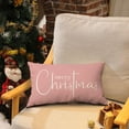 thumbnail image 3 of Christmas Throw Pillow Covers 12x20 Inch Set of 2 Merry Christmas Farmhouse Decorations Believe Holiday Decor Throw Cushion Case for Home Couch, 3 of 6