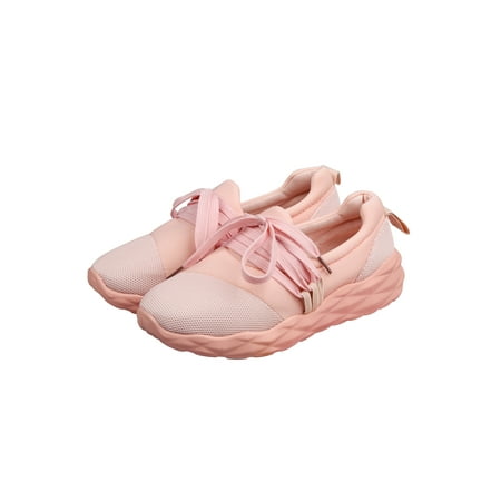

Eloshman Women Running Shoe Fitness Workout Athletic Shoes Sport Sneakers Gym Lightweight Breathable Trainers Non-Slip Flats Pink US 6